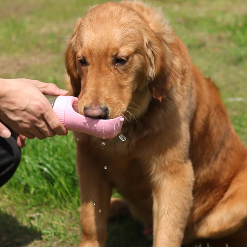 Garrafa de água portátil 2 em 1 para Pets